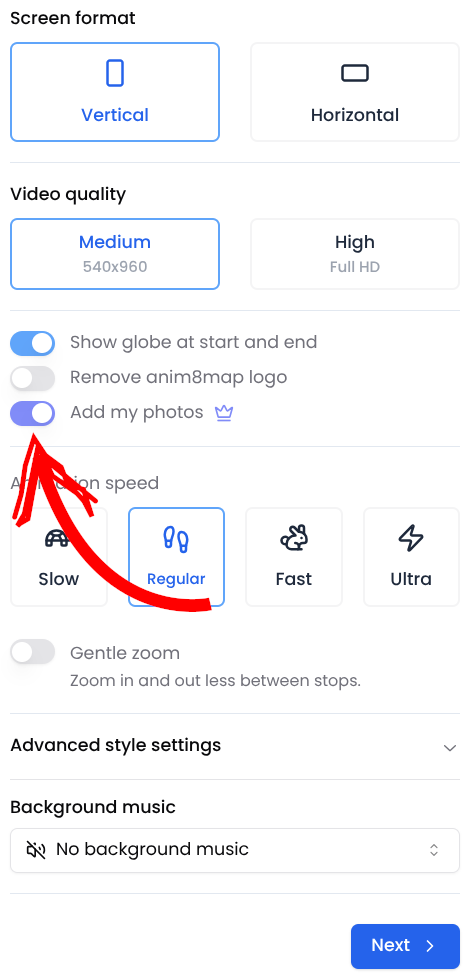 Enable add photos setting in anim8map